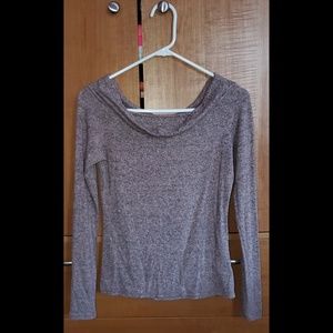 Off The Shoulder Heather Pink Sweater